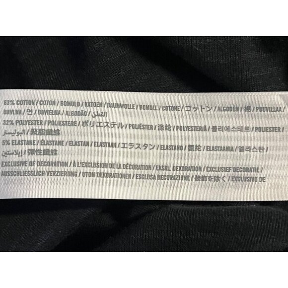 Abercrombie Fitch Black Dress Size Large Off Shoulder Bodycon Stripe Women New - Picture 8 of 9